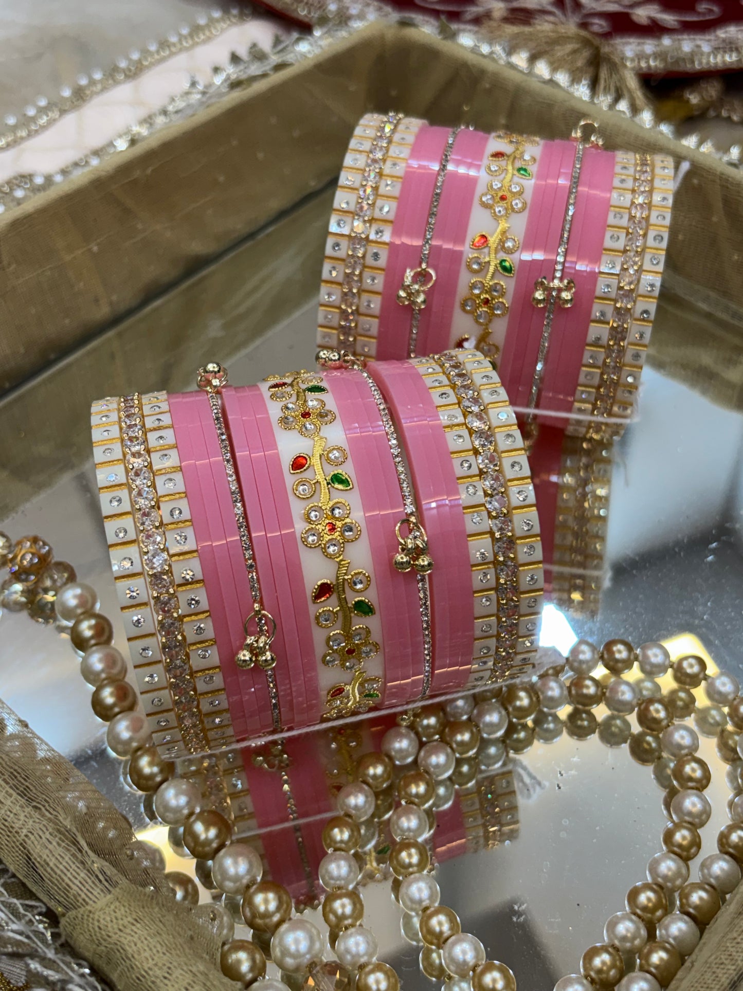 A heritage collection in sea shell bangles