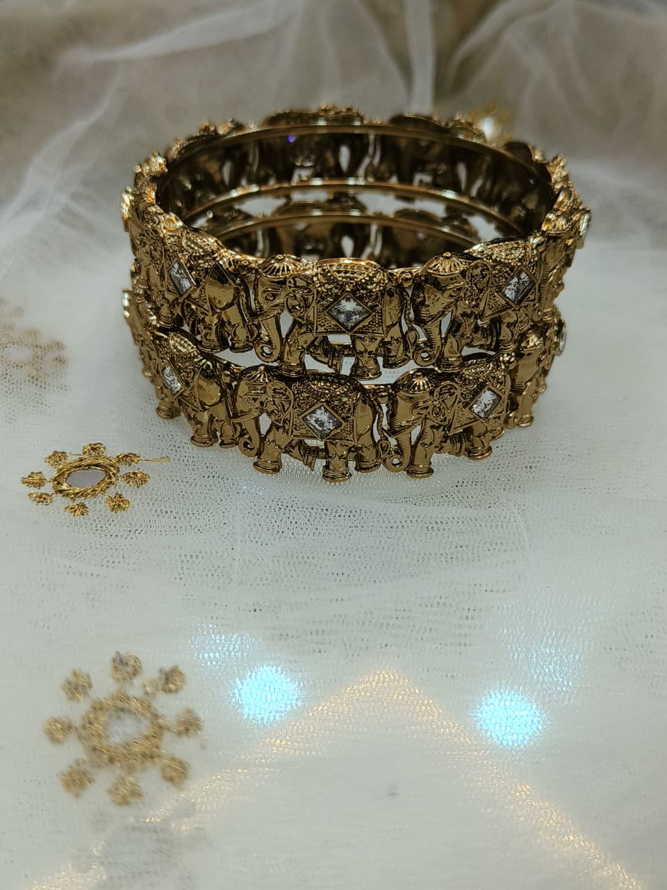 POLKI ELEPHANT BANGLES