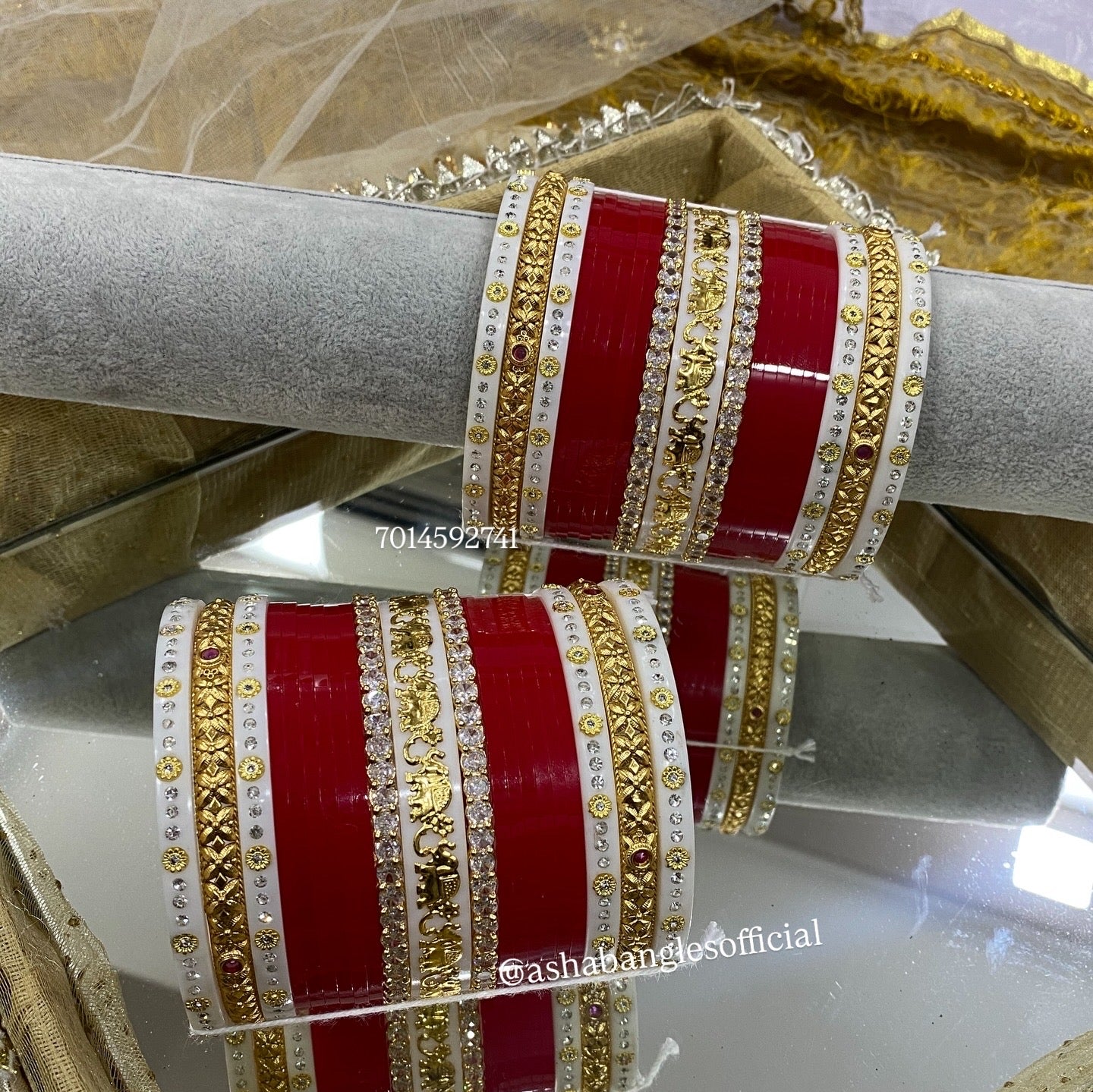 Short Chura cum bangles set