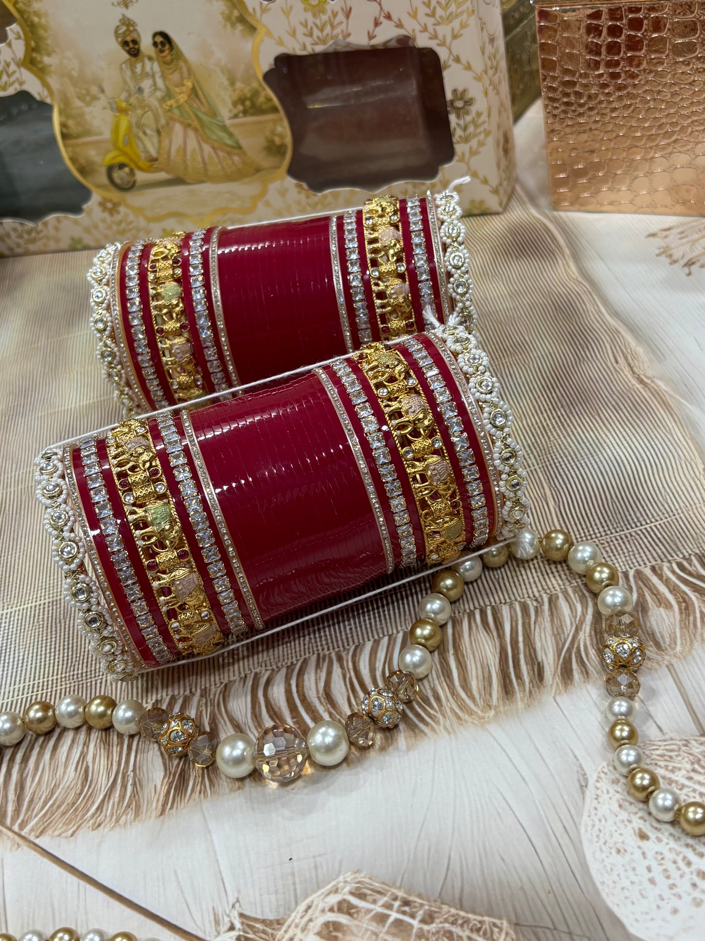 Hot pink bridal bangle