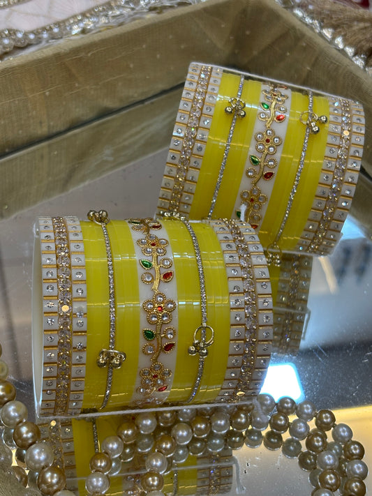 A heritage collection in sea shell bangles
