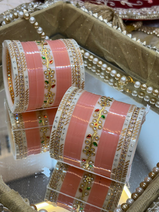 A heritage collection in sea shell bangles
