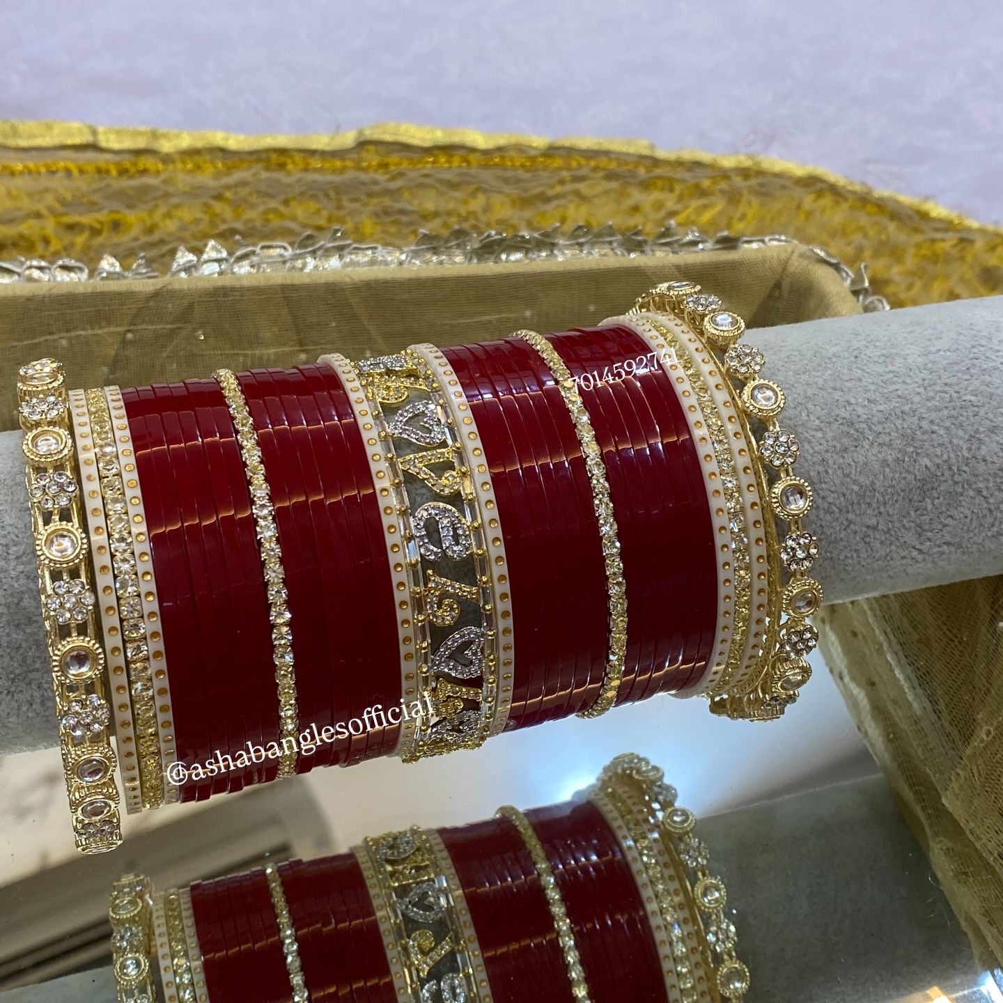BRIDAL CHURA WITH LOVE BANGLES