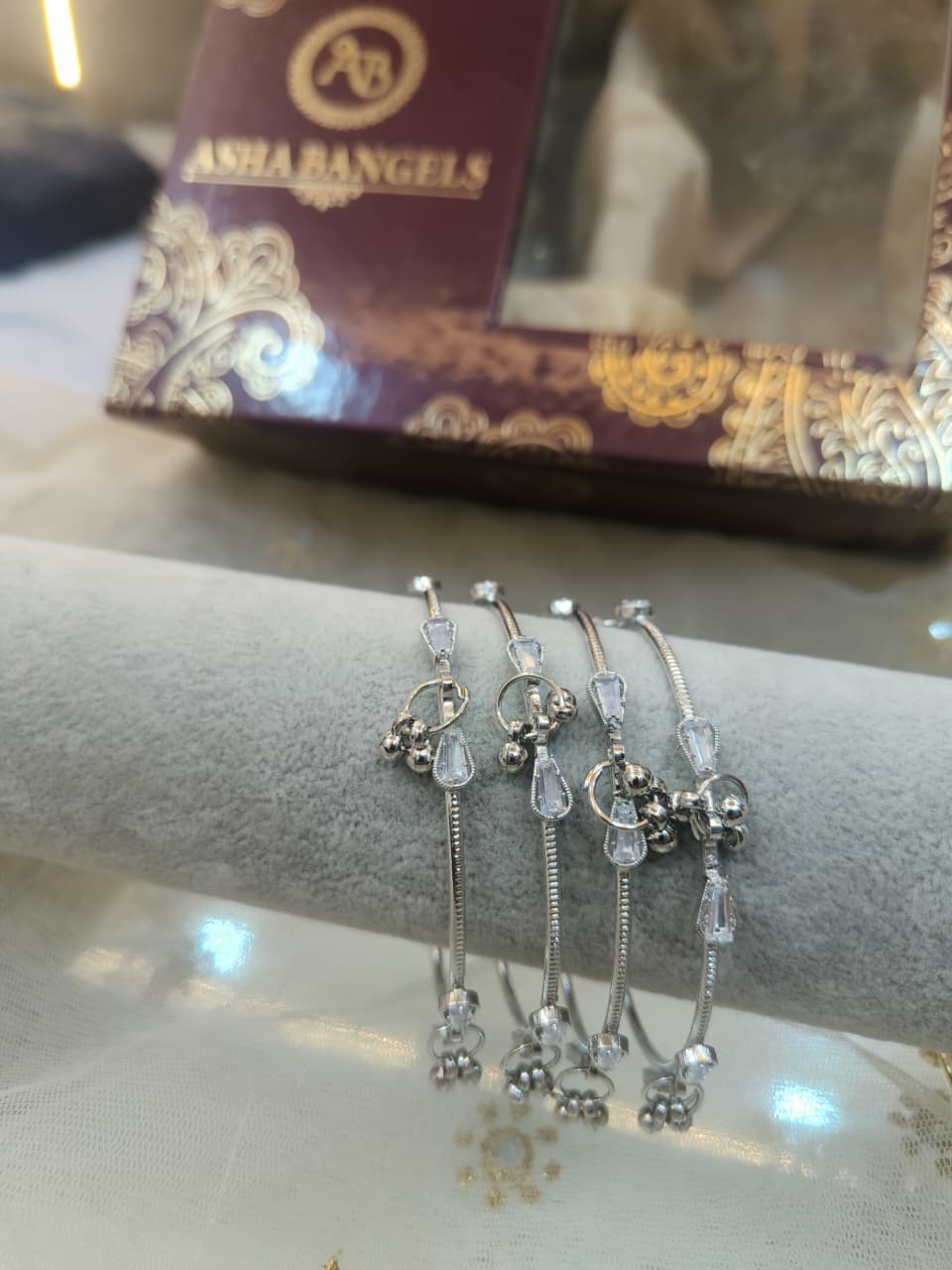 American Diamond Kashmiri Bangles