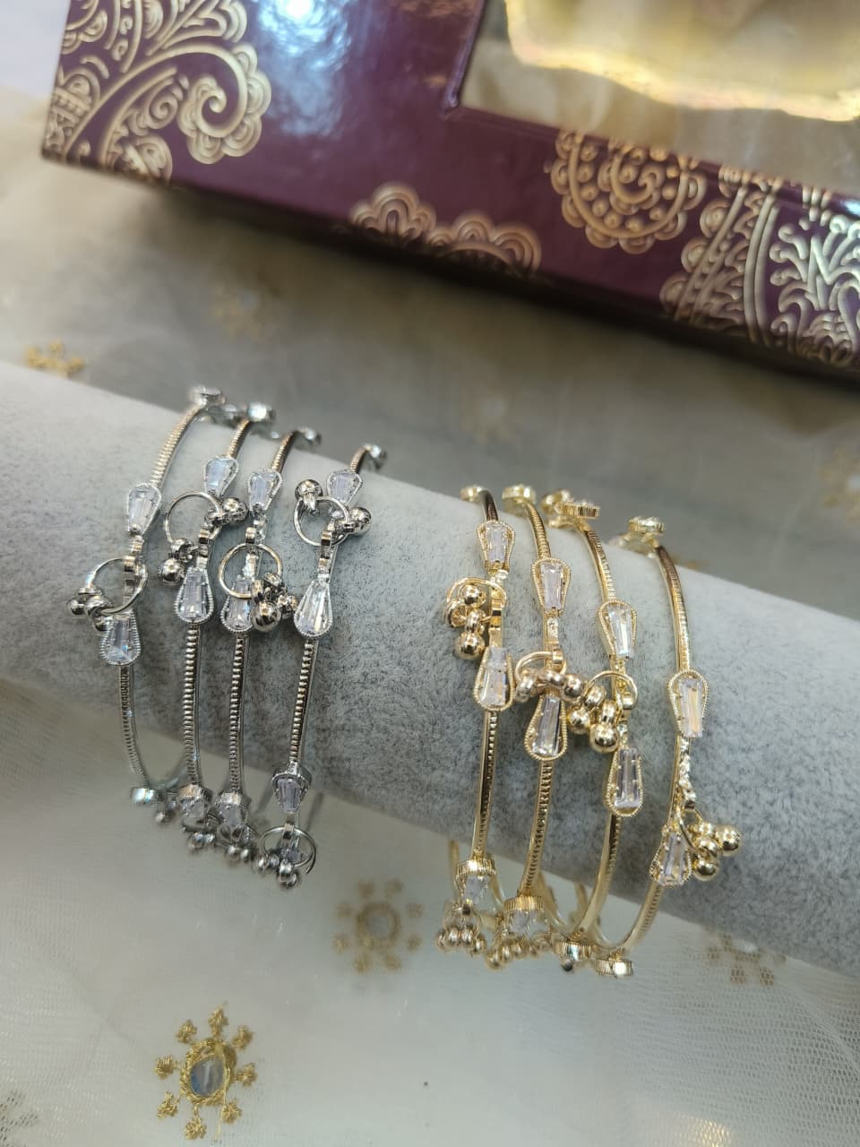 American Diamond Kashmiri Bangles
