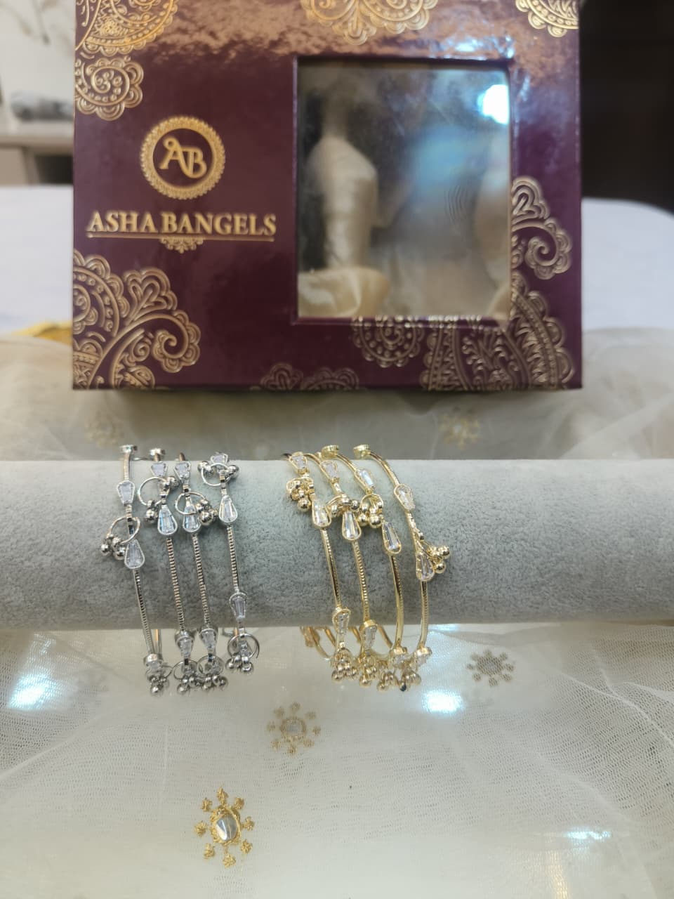 American Diamond Kashmiri Bangles