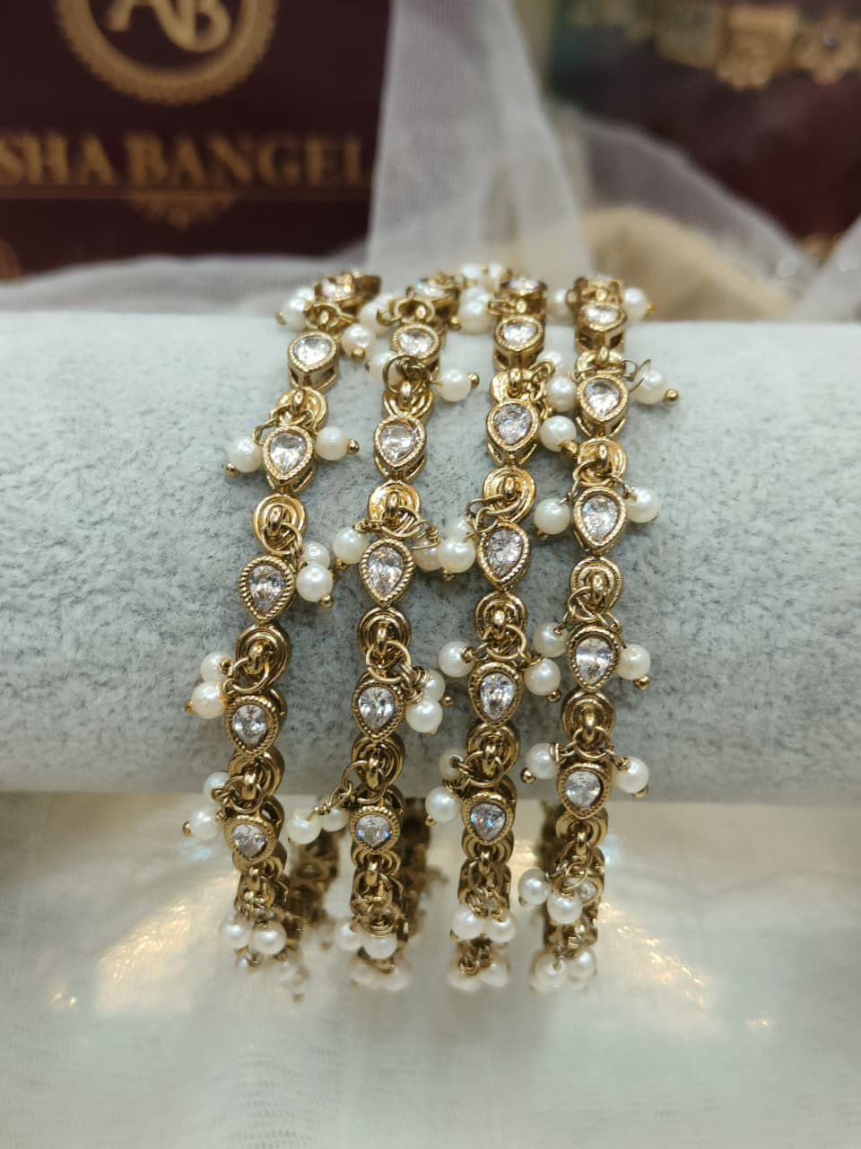 SKINNY POLKI BANGLES IN KASHMIRI STYLE