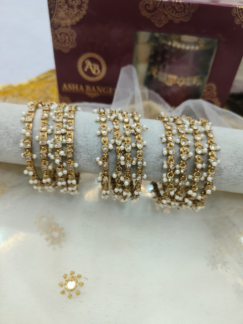 SKINNY POLKI BANGLES IN KASHMIRI STYLE