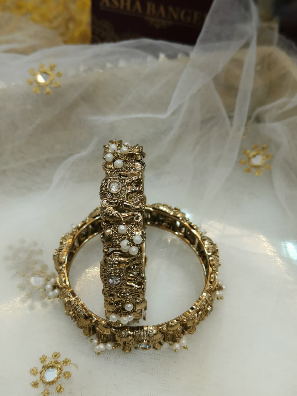 POLKI ELEPHANT BANGLES IN KASHMIRI STYLE
