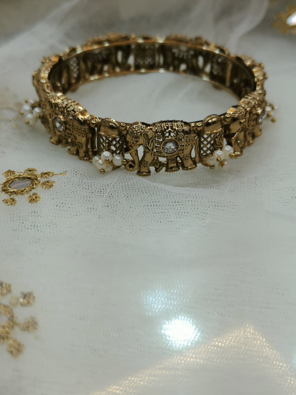 POLKI ELEPHANT BANGLES IN KASHMIRI STYLE