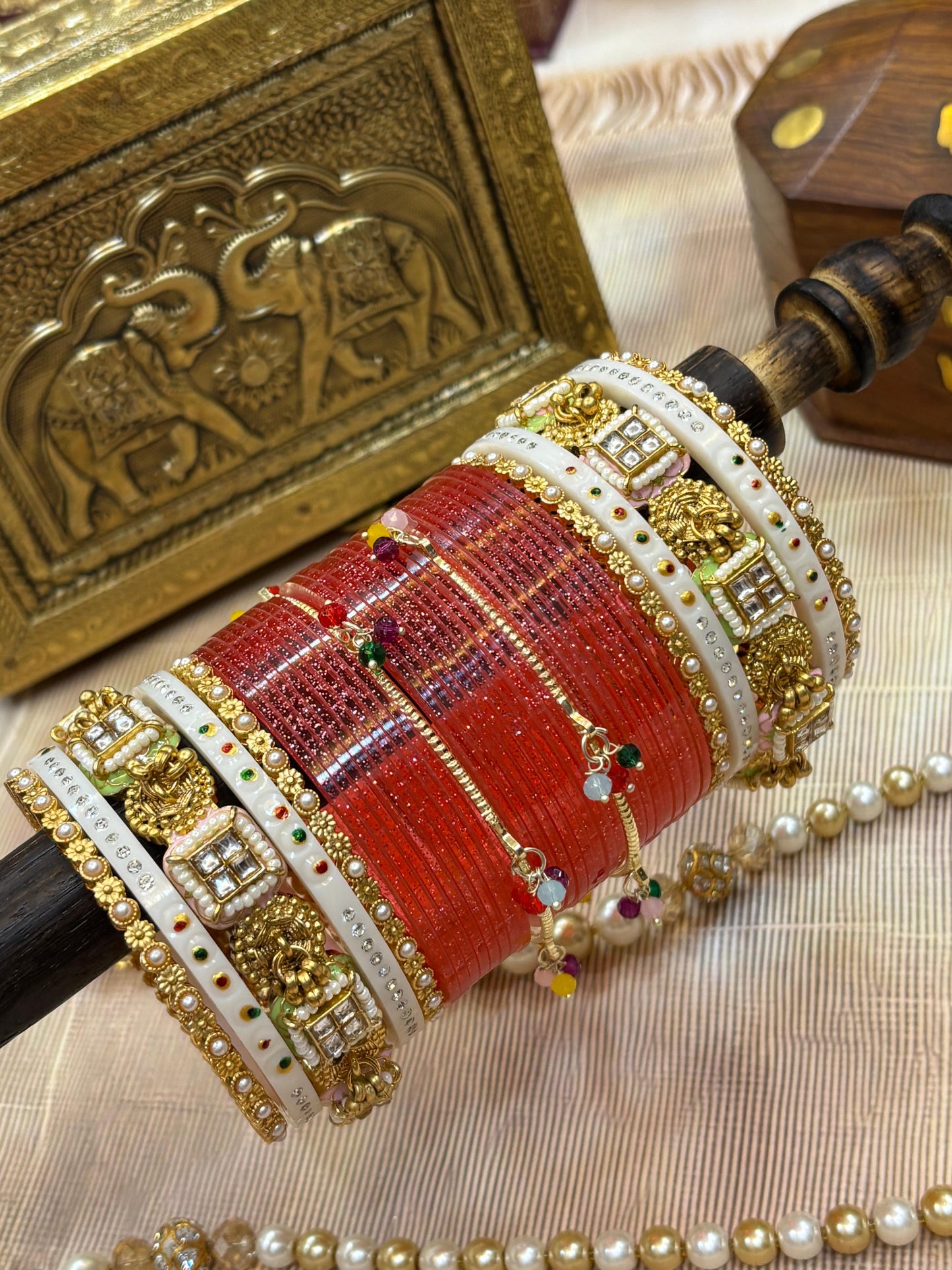 SHIMMERY CHURA WITH HERITAGE TOUCH